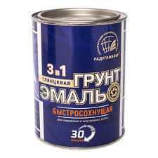 Быстросохнущая Грунт-эмаль 3в1 Черная 1,9кг по ржавчине 